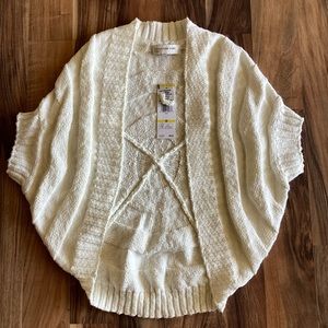 NWT Circle Open Front Cardigan Sweater Short Sleeve Sz M